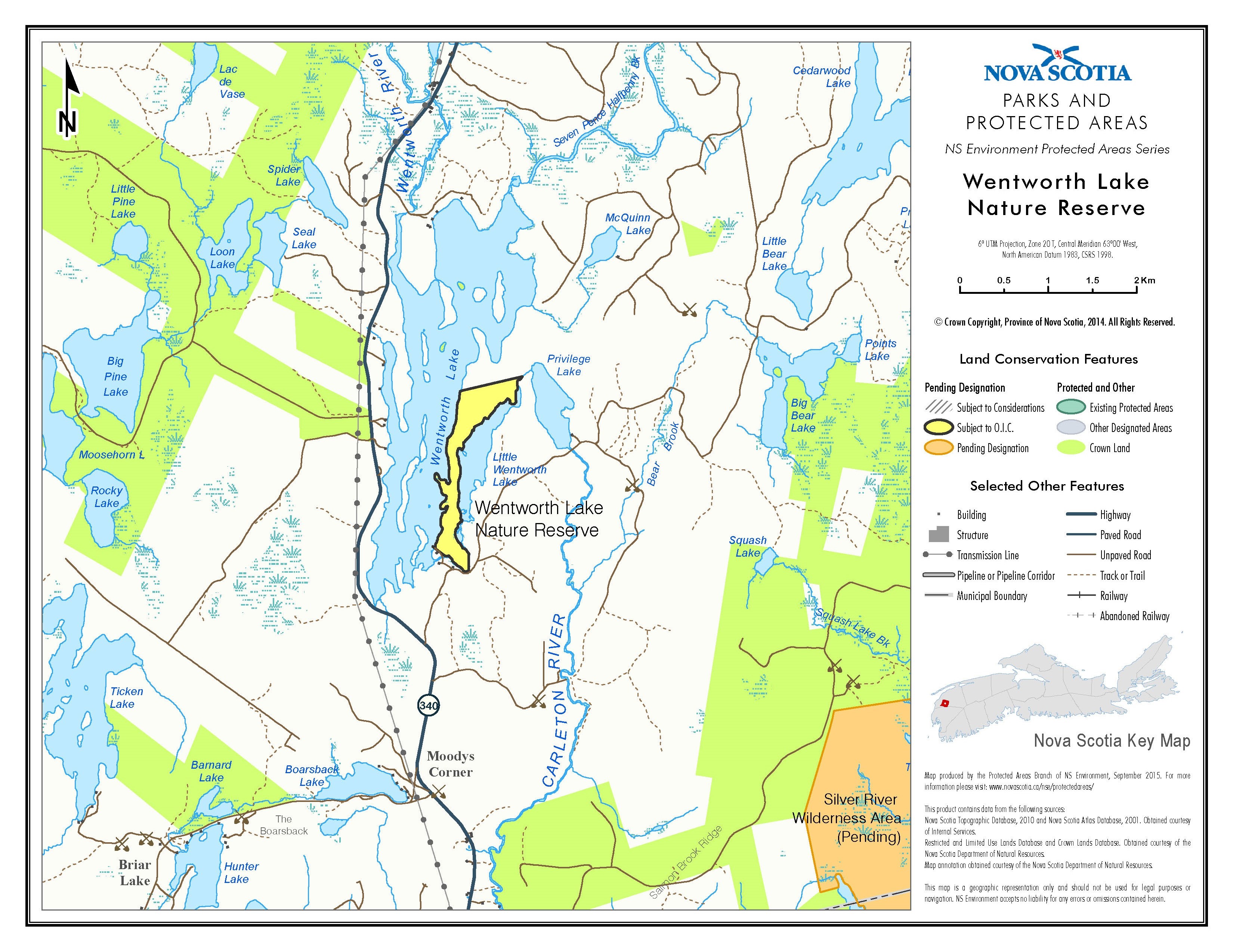 Approximate boundaries of Wentworth Lake Nature Reserve
